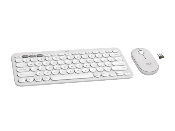 Logitech Keyboard Mouse Pebble 2 Combo White