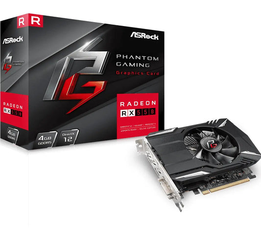 ASRock AMD Phantom Gaming Radeon RX550 4G OC GDDR5 128-Bit Graphics Card