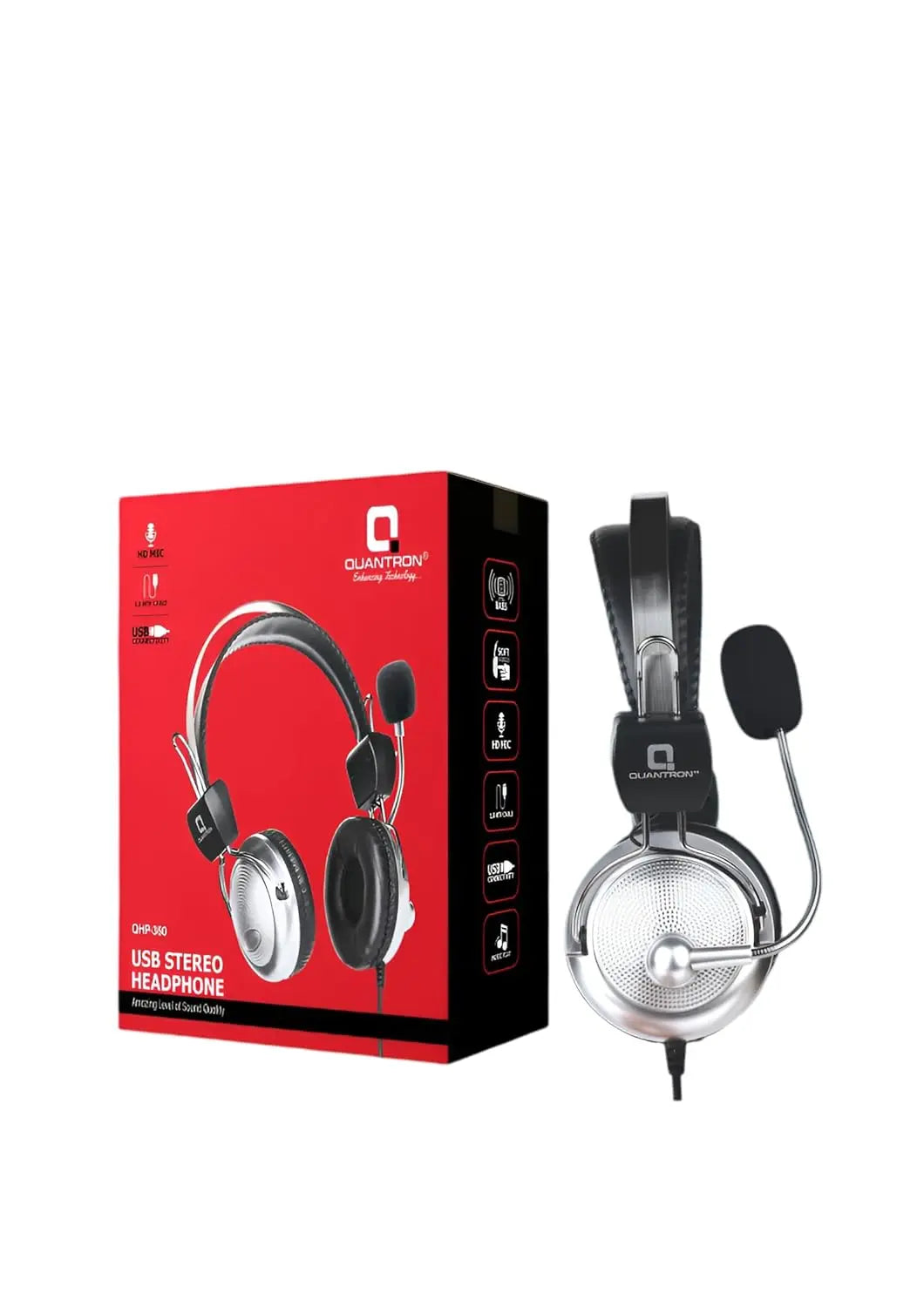 Quantron Quantron QHP360 USB Wired Headphone