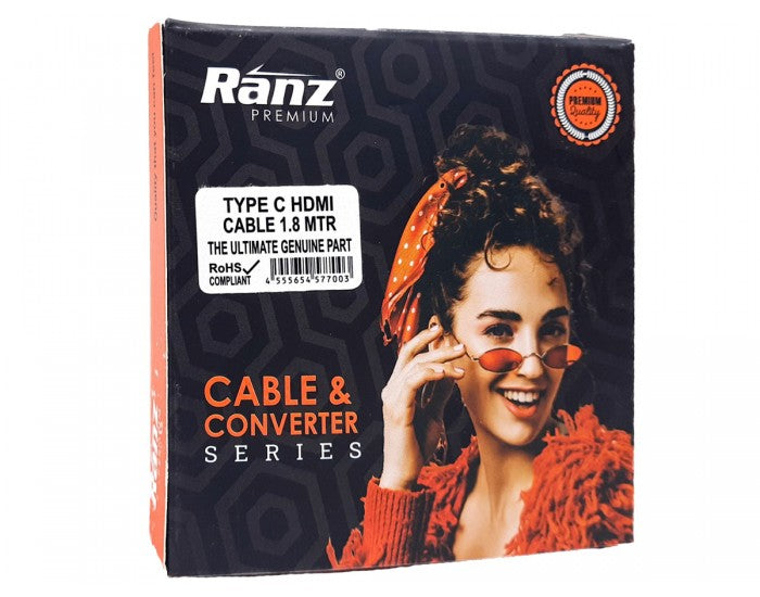 Ranz Type C To Hdmi CONVERTER CABLE (1.8M)