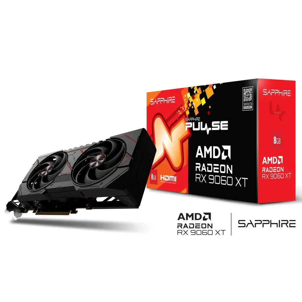 Sapphire PULSE AMD Radeon RX 9060 XT 8Gb GDDR6 128-Bit Graphics Card