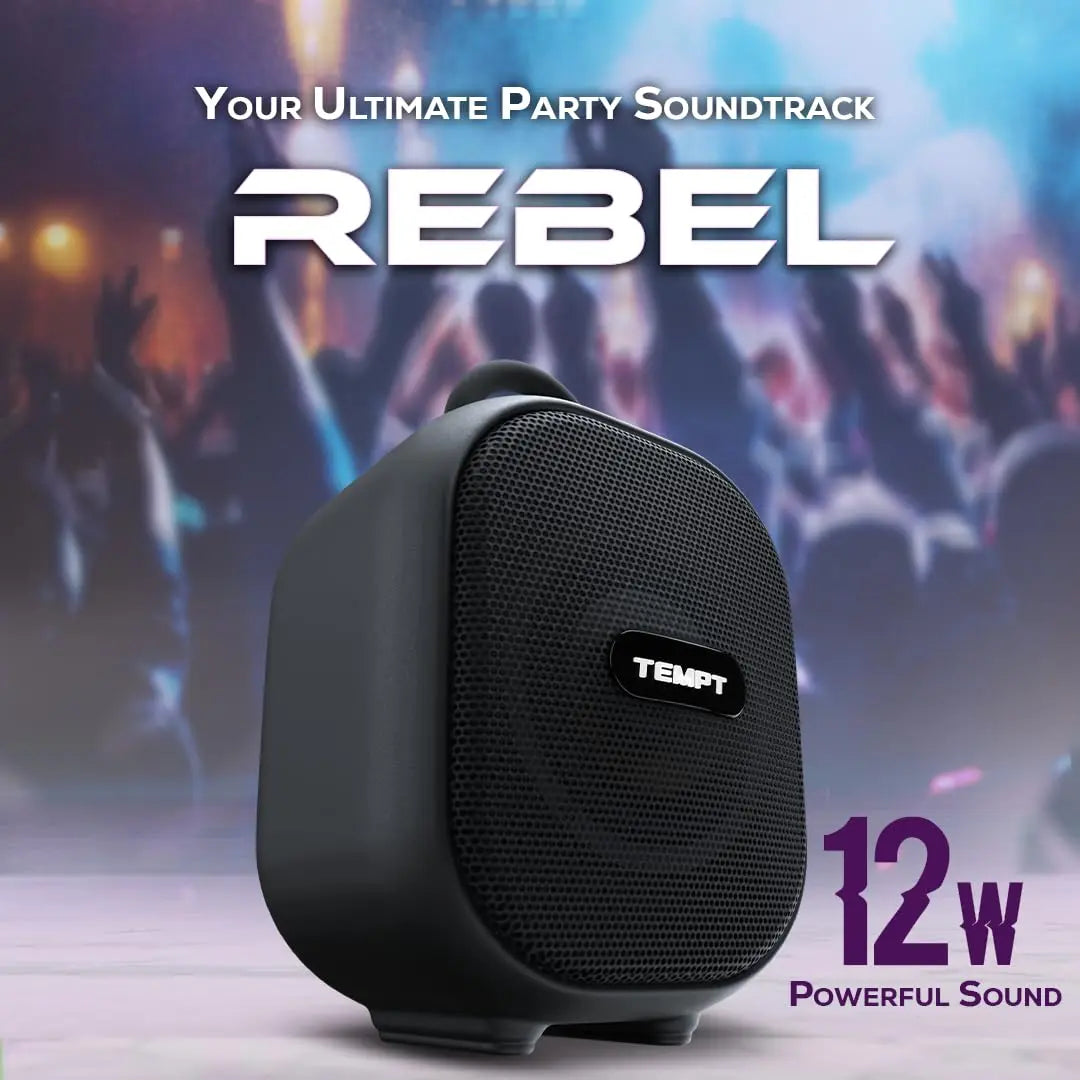 Tempt Rebel 12W Bluetooth Speaker Black