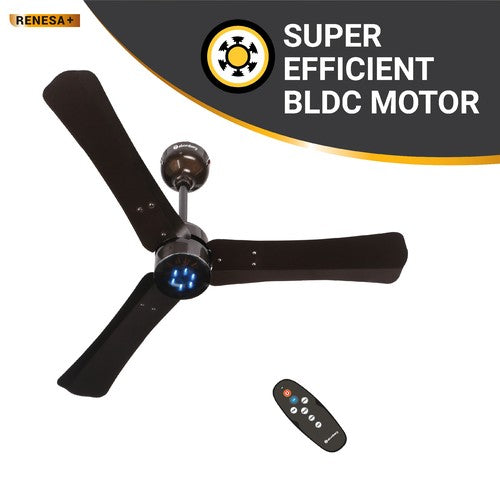 Atomberg Renesa+ 900 mm BLDC Motor with Remote 3 Blade Ceiling Fan Earth Brown