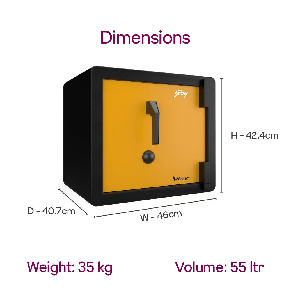 Godrej Rhino V1 Gold Mechanical Home Locker