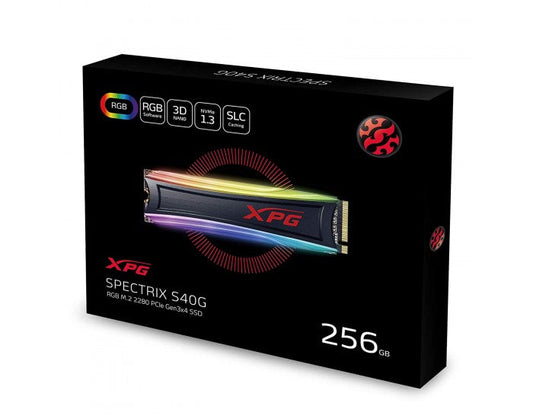 ADATA SSD 256GB NVME SPECTRIX S40G RGB XPG    AS40G-256GT-C