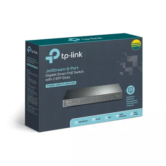 TP-Link SG2210P 8-Port Gigabit Smart PoE+ (8 Giga Poe + 2 Giga SFP)