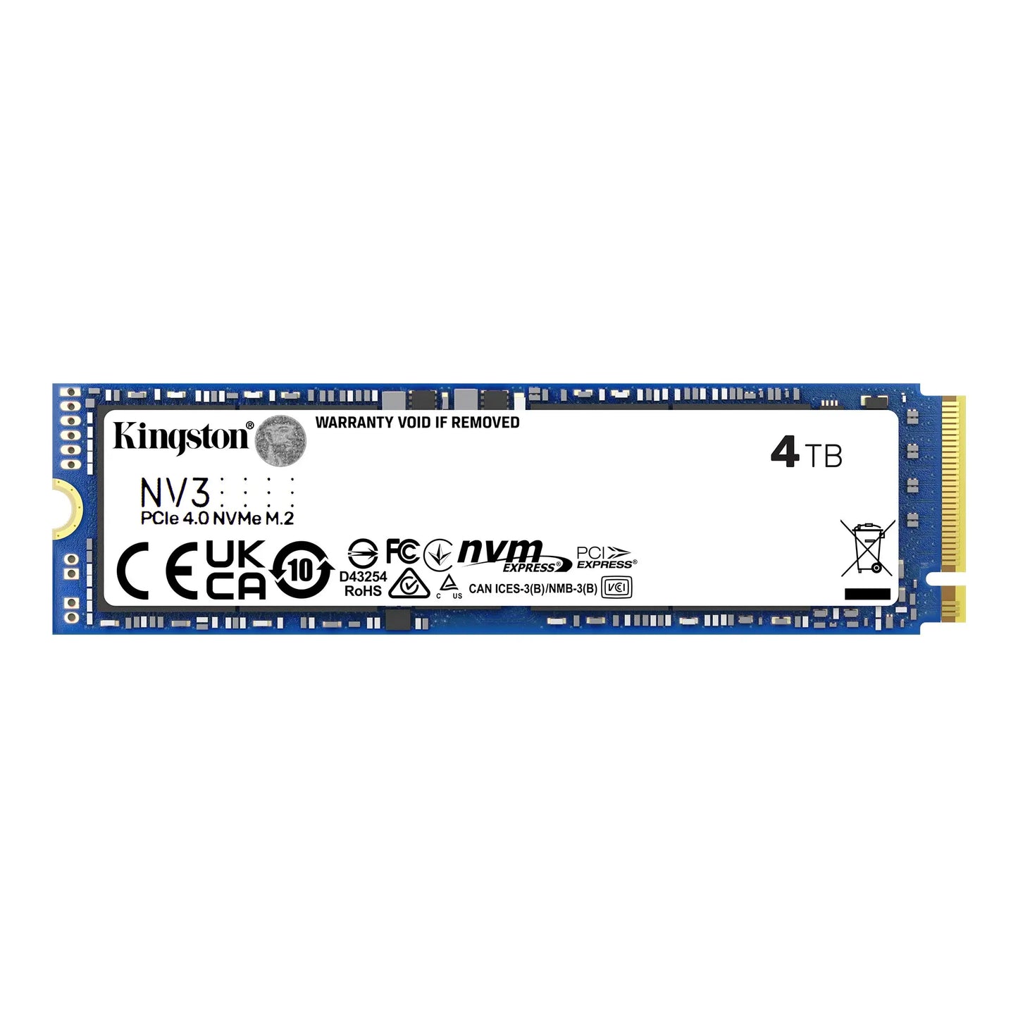 Kingston NV3 4TB M.2 PCIe Gen 4.0 NVMe 3D NAND Internal SSD