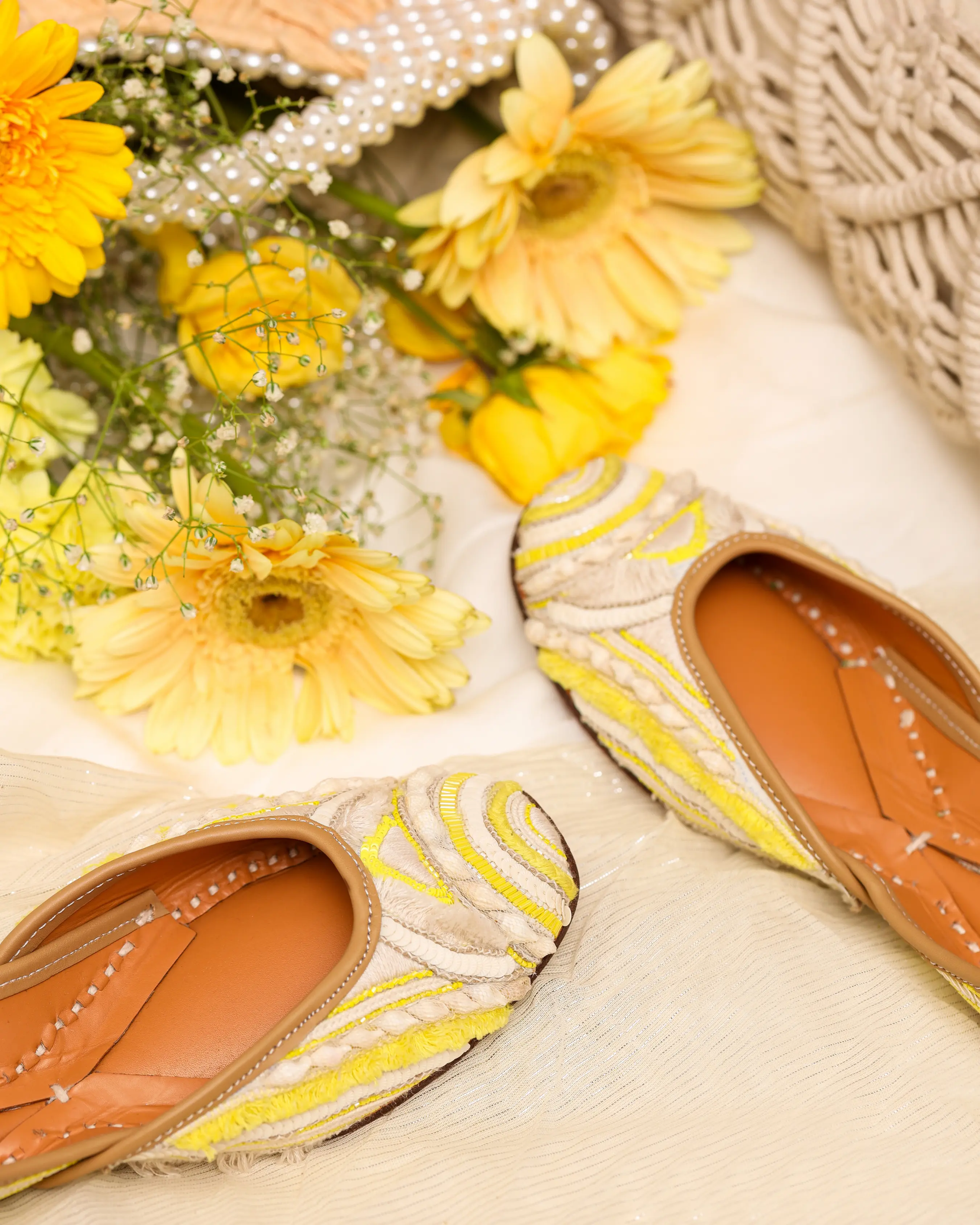 Spun Yellow Handcrafted Jutti My Store