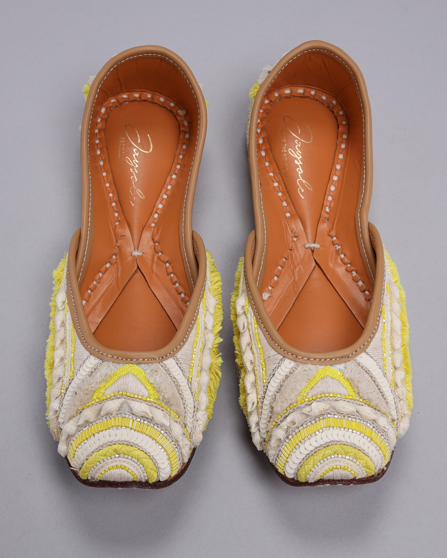 Spun Yellow Handcrafted Jutti My Store