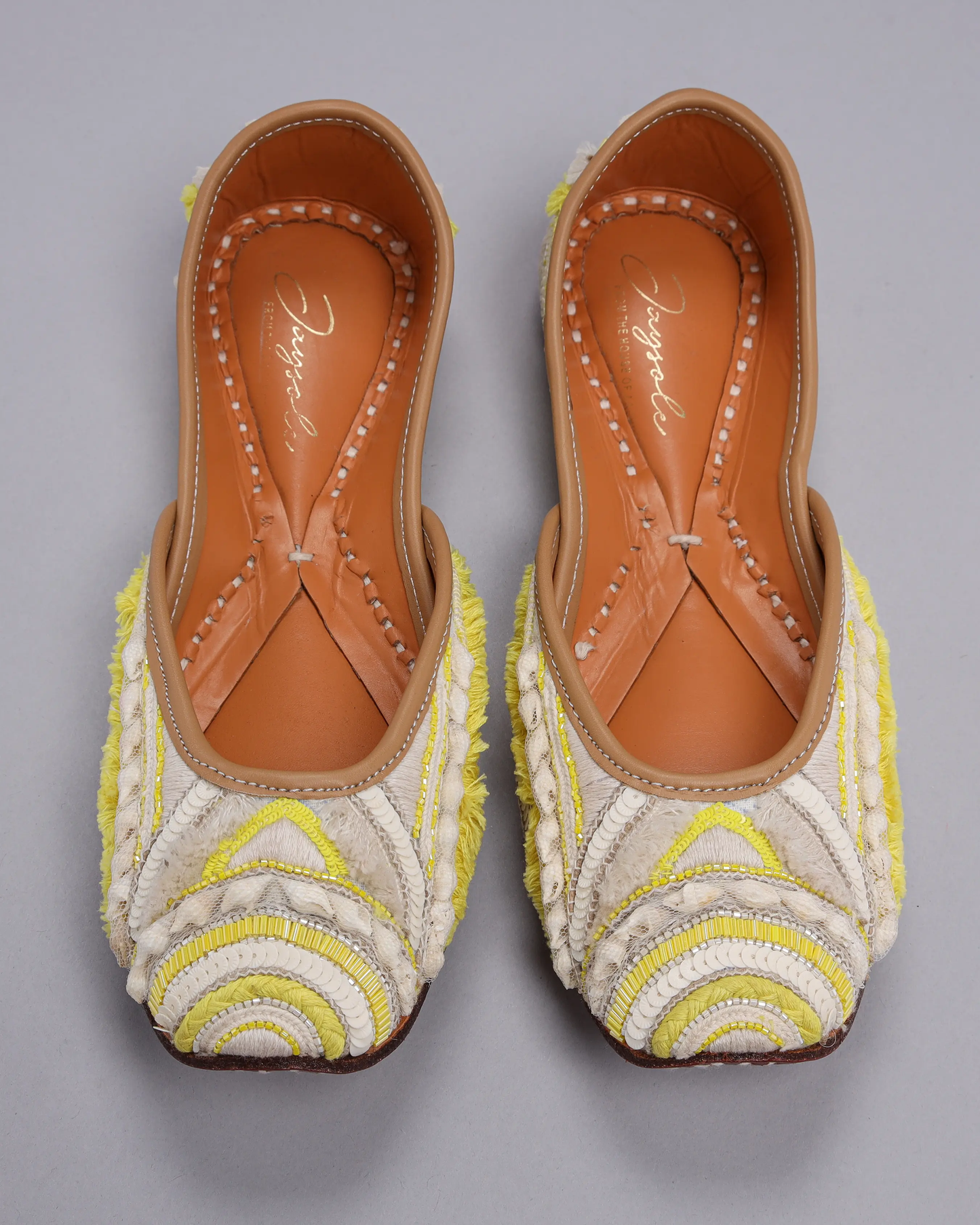 Spun Yellow Handcrafted Jutti My Store