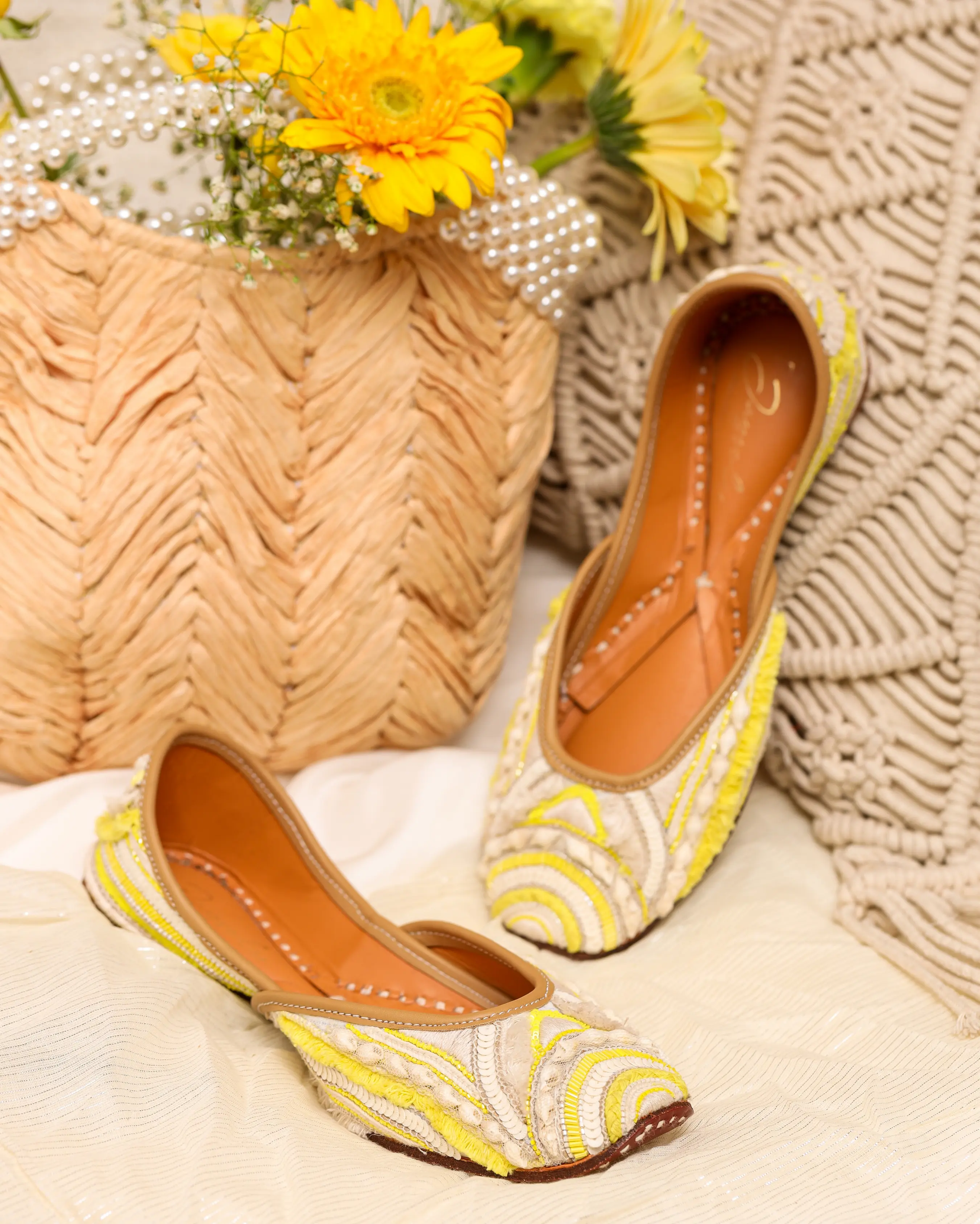 Spun Yellow Handcrafted Jutti My Store