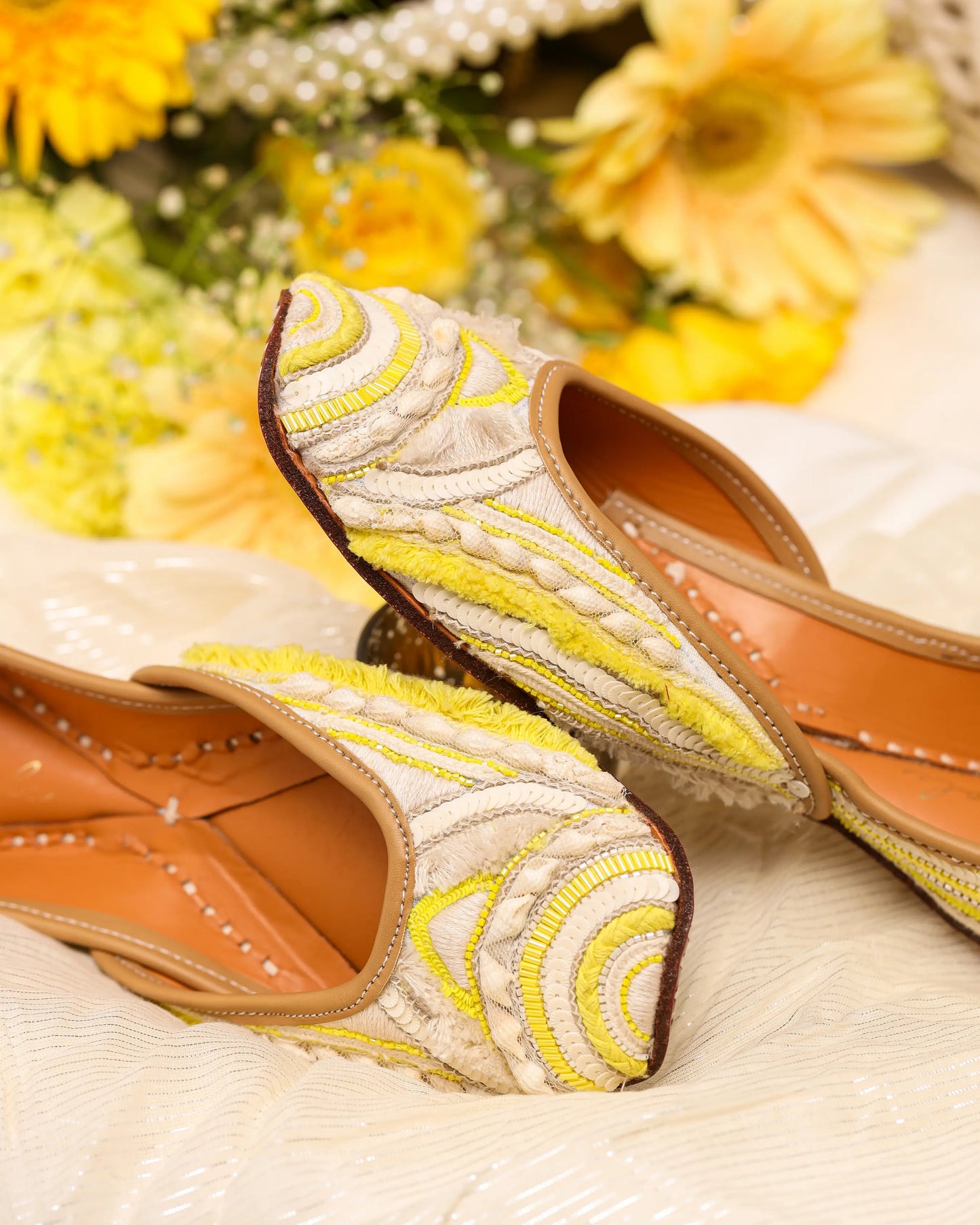 Spun Yellow Handcrafted Jutti My Store