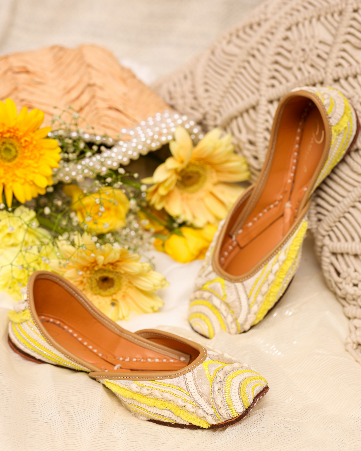 Spun Yellow Handcrafted Jutti My Store