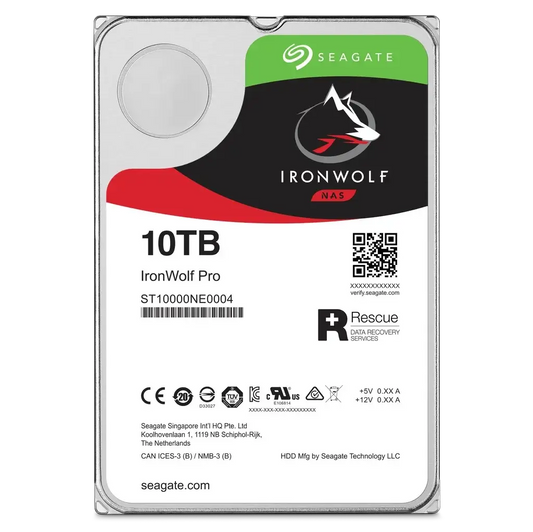 Seagate IronWolf Pro 10TB 7200 RPM 3.5" SATA 6Gb/s Enterprise NAS Internal Hard Drive My Store