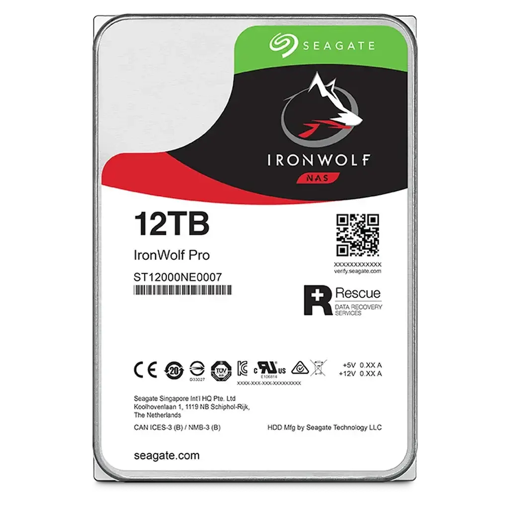 Seagate IronWolf Pro 12TB 7200 RPM 3.5" SATA 6Gb/s Enterprise NAS Internal Hard Drive My Store