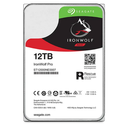 Seagate IronWolf Pro 12TB 7200 RPM 3.5" SATA 6Gb/s Enterprise NAS Internal Hard Drive My Store