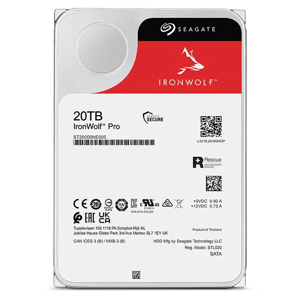 Seagate IronWolf Pro 20TB 3.5" 7200 RPM Enterprise NAS Internal Hard Disk Drive My Store