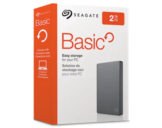 Seagate Basic 2TB 2.5 Inch External Hard Disk