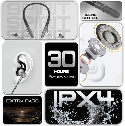 TEMPT Spirit Wireless Bluetooth Neckband Black