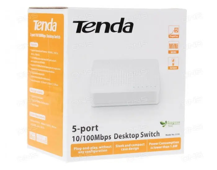 TENDA DESKTOP SWITCH 5 PORT (S105) NORMAL