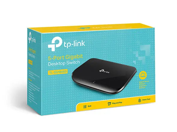 TP-Link 5 Port Gigabit Lan Desktop Switch 10/100/1000 Mbps TL-SG1005D