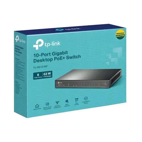 TP-Link 8 Port Poe Switch 96w (8 Normal Poe + 2 Giga Uplink) LS1210P