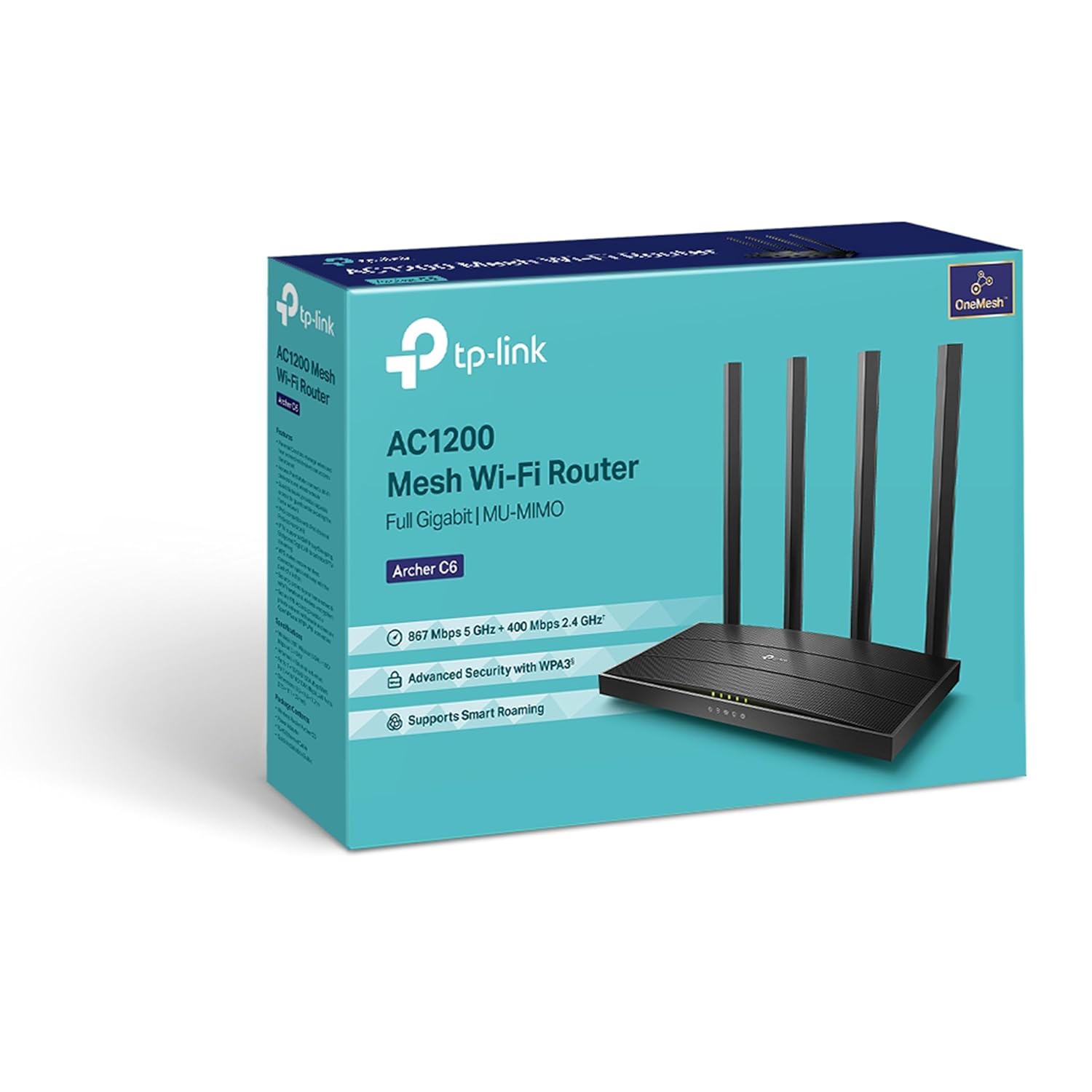 TP-Link Archer C6 AC1200 Wireless MU-MIMO Gigabit Router