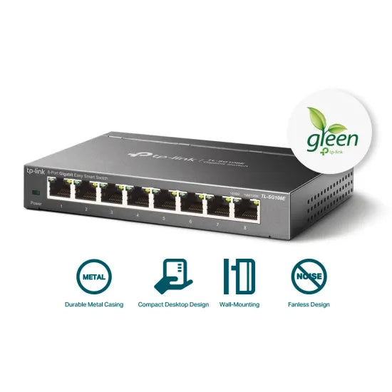 TP-Link Desktop Switch 8 Port Easy Smart Gigabit TL-SG108E (Metal Body)