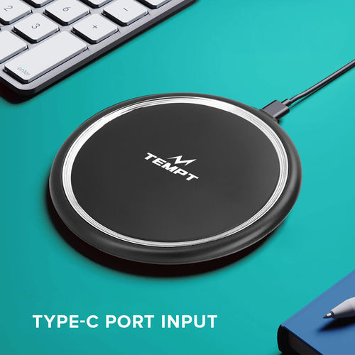 Tempt Powerpad Qi Certified USB Wireless Charger, 15W Type