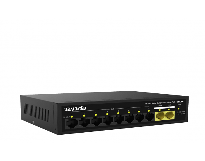 Tenda SG110PC 8 Port Poe Switch (8 Giga Poe + 2 Giga Uplink)