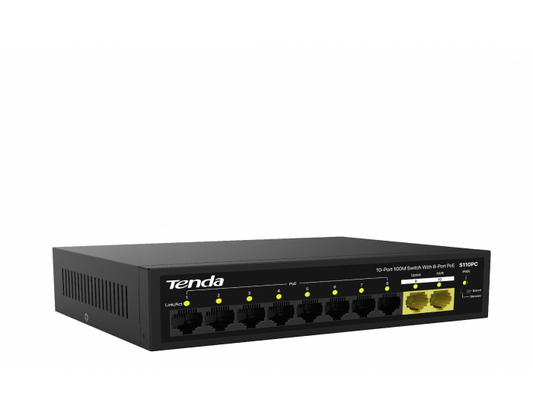 Tenda SG110PC 8 Port Poe Switch (8 Giga Poe + 2 Giga Uplink)
