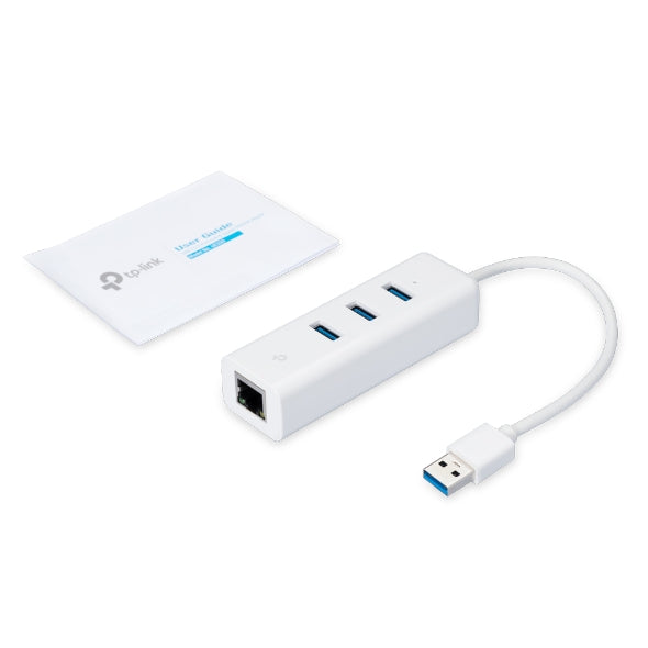 TP-Link UE330 USB 3.0 3 Port Hub & Gigabit Ethernet Adapter 2 in 1 USB Adapter