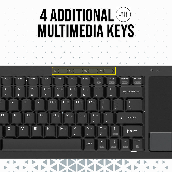 Coconut Wireless Keyboard BRAVOWK18 With Touchpad