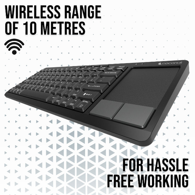 Coconut Wireless Keyboard BRAVOWK18 With Touchpad