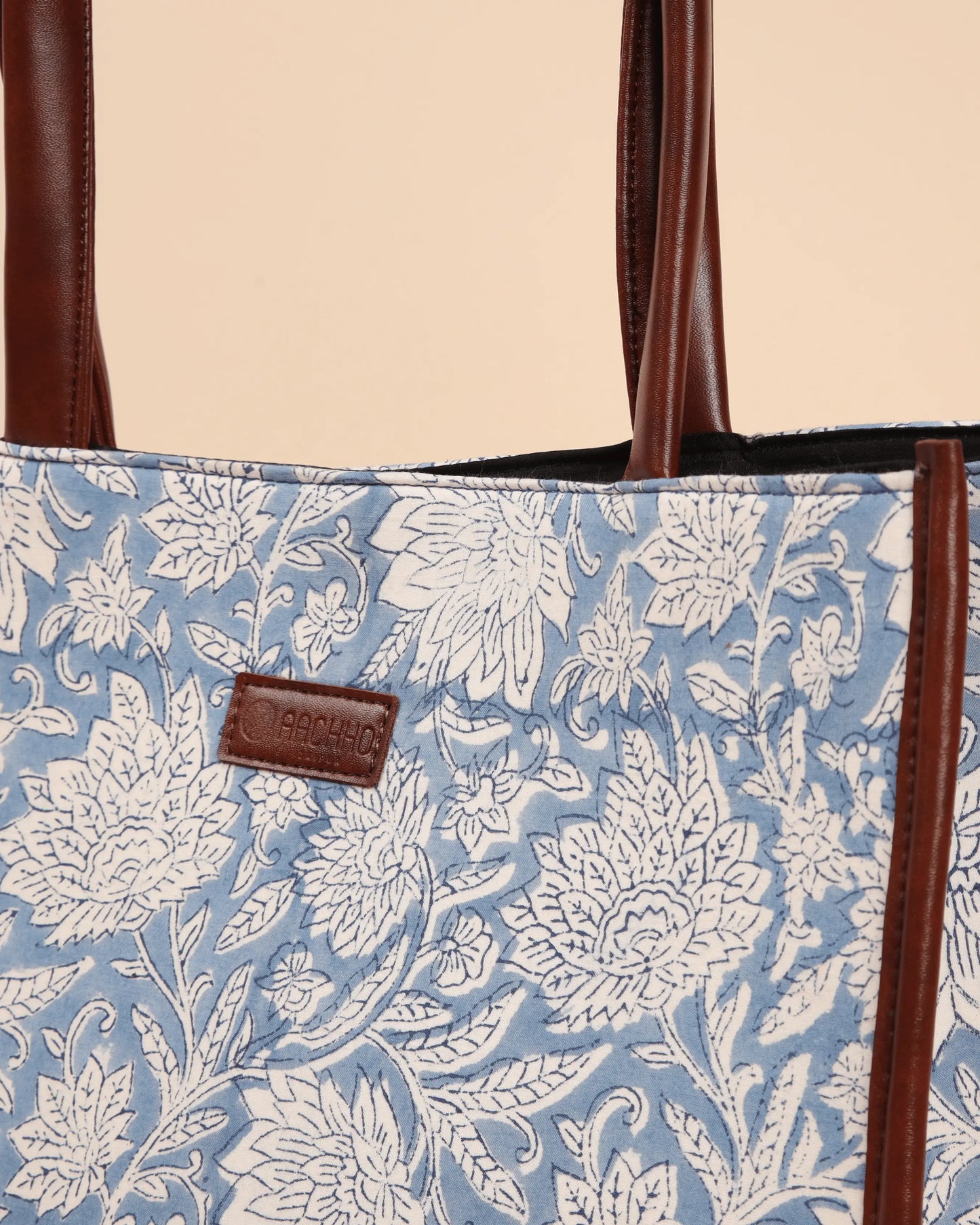 Sea Shells Handblock Square Tote Bag My Store