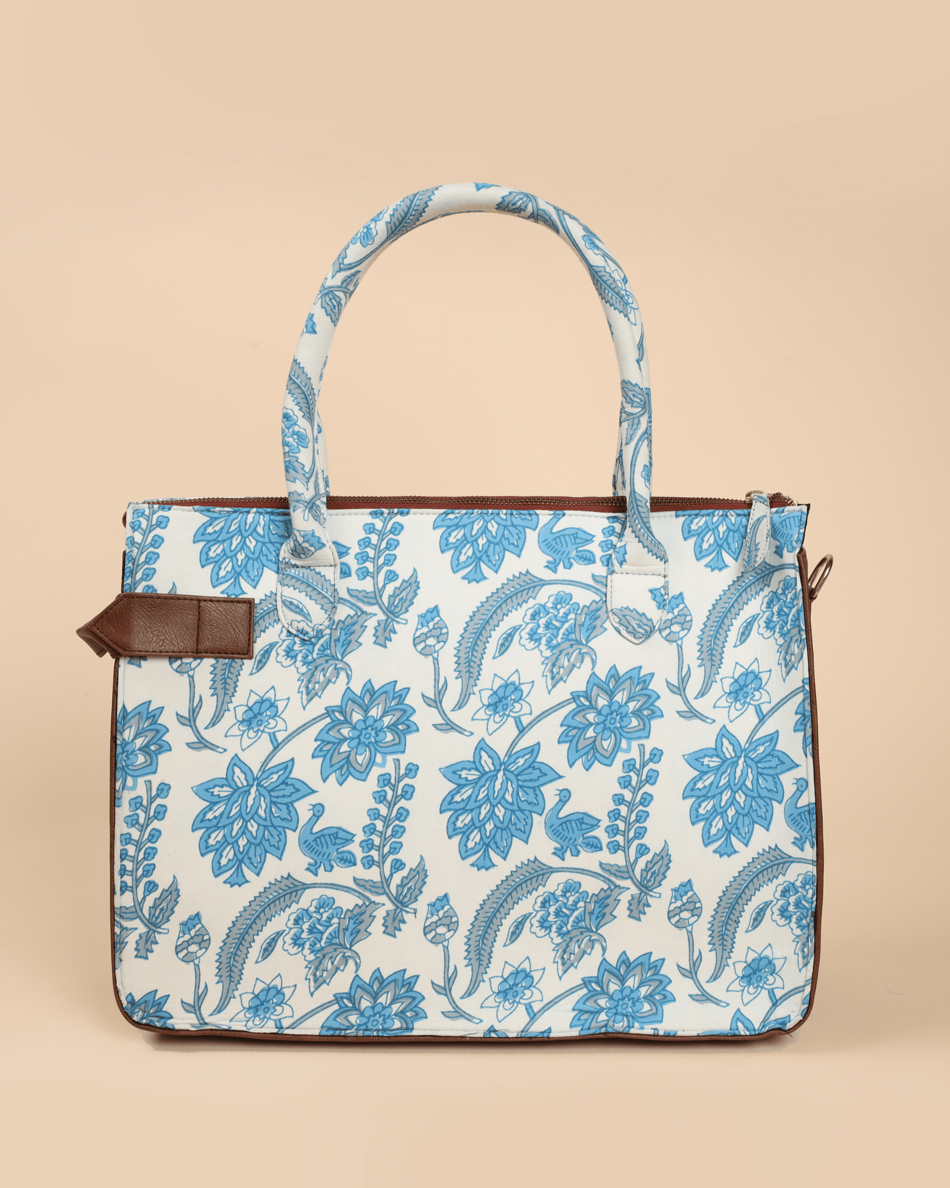 Frosty Blue Handblock Shoulder Bag My Store