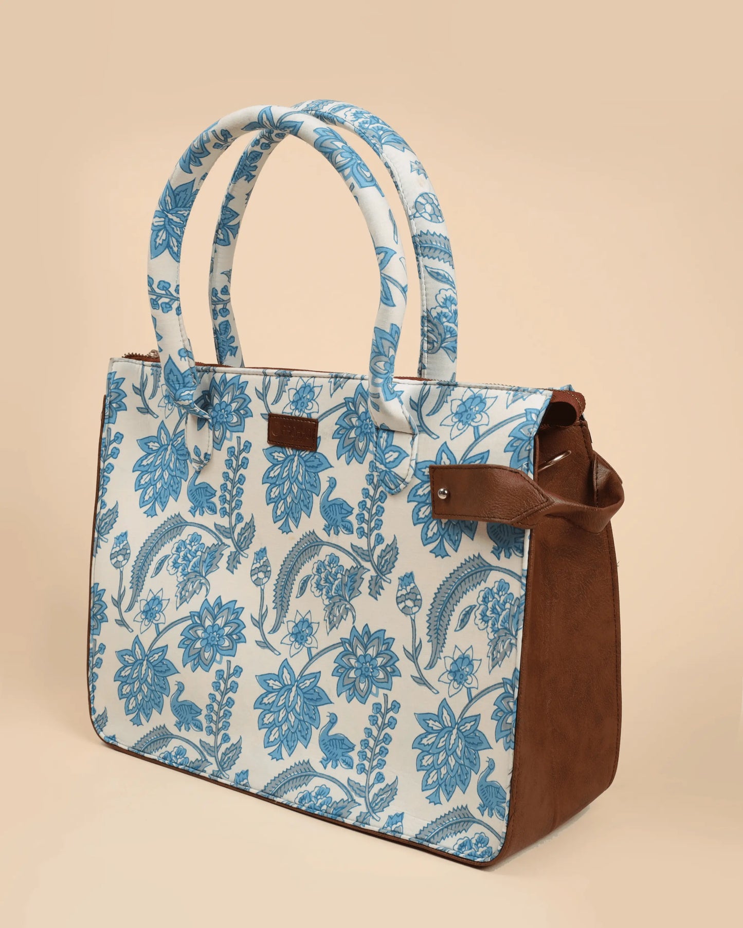 Frosty Blue Handblock Shoulder Bag My Store