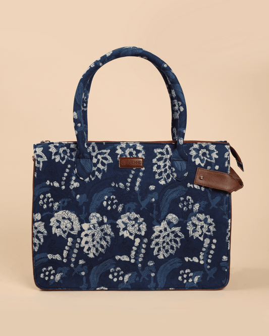 Tidal Blue Handblock Shoulder Bag My Store