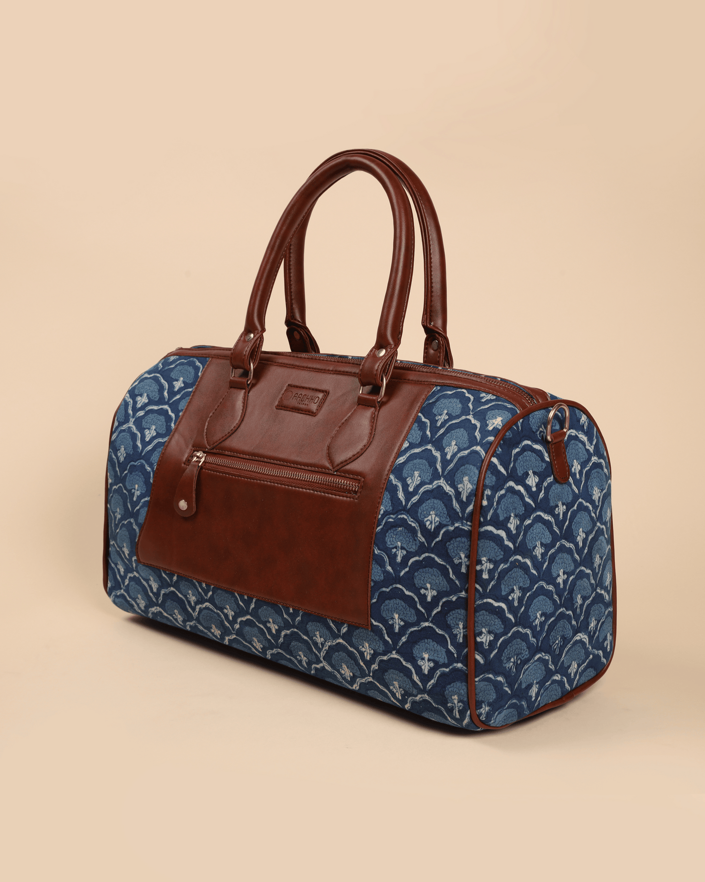 Coral Current Handblock Duffle Bag My Store