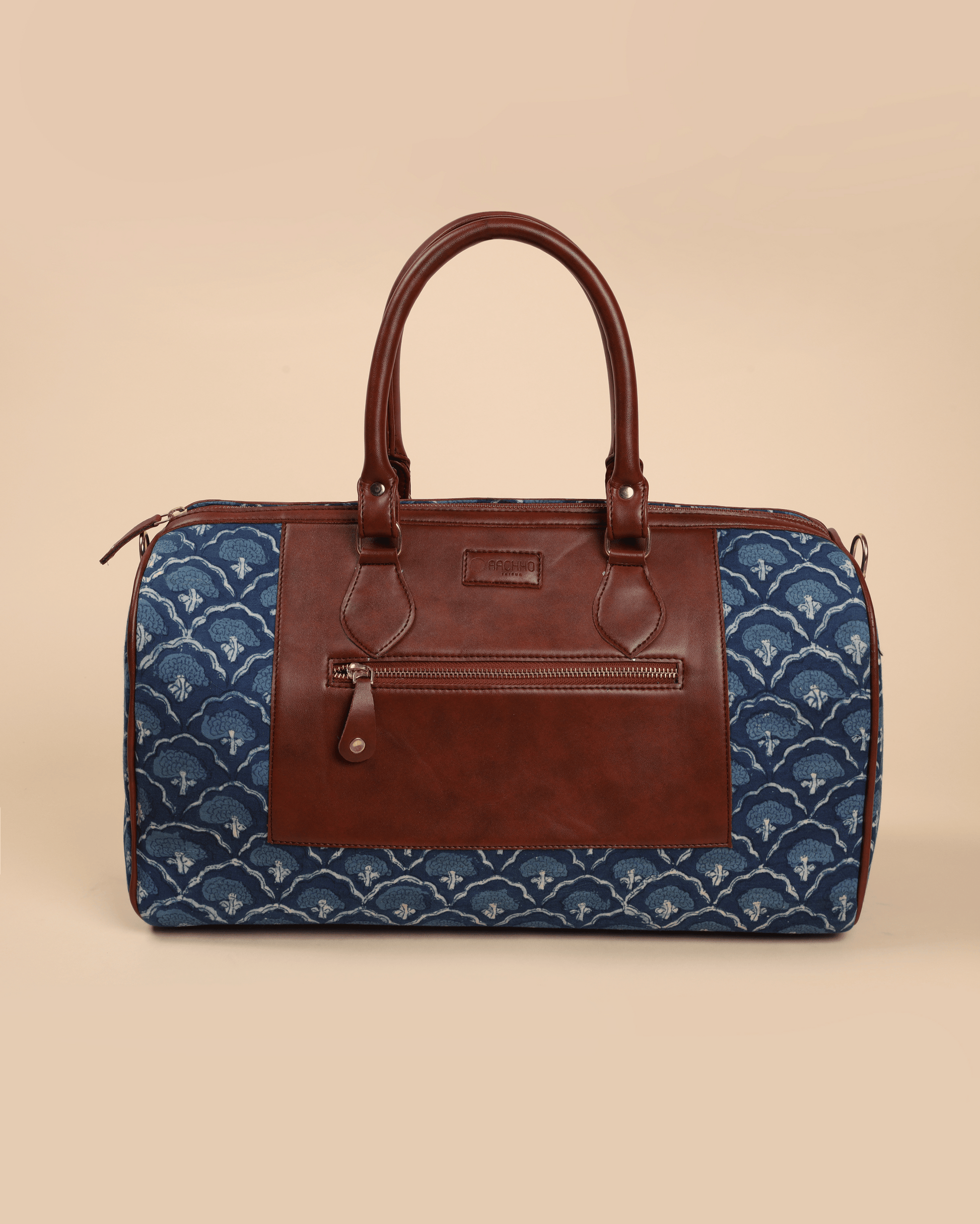 Coral Current Handblock Duffle Bag My Store