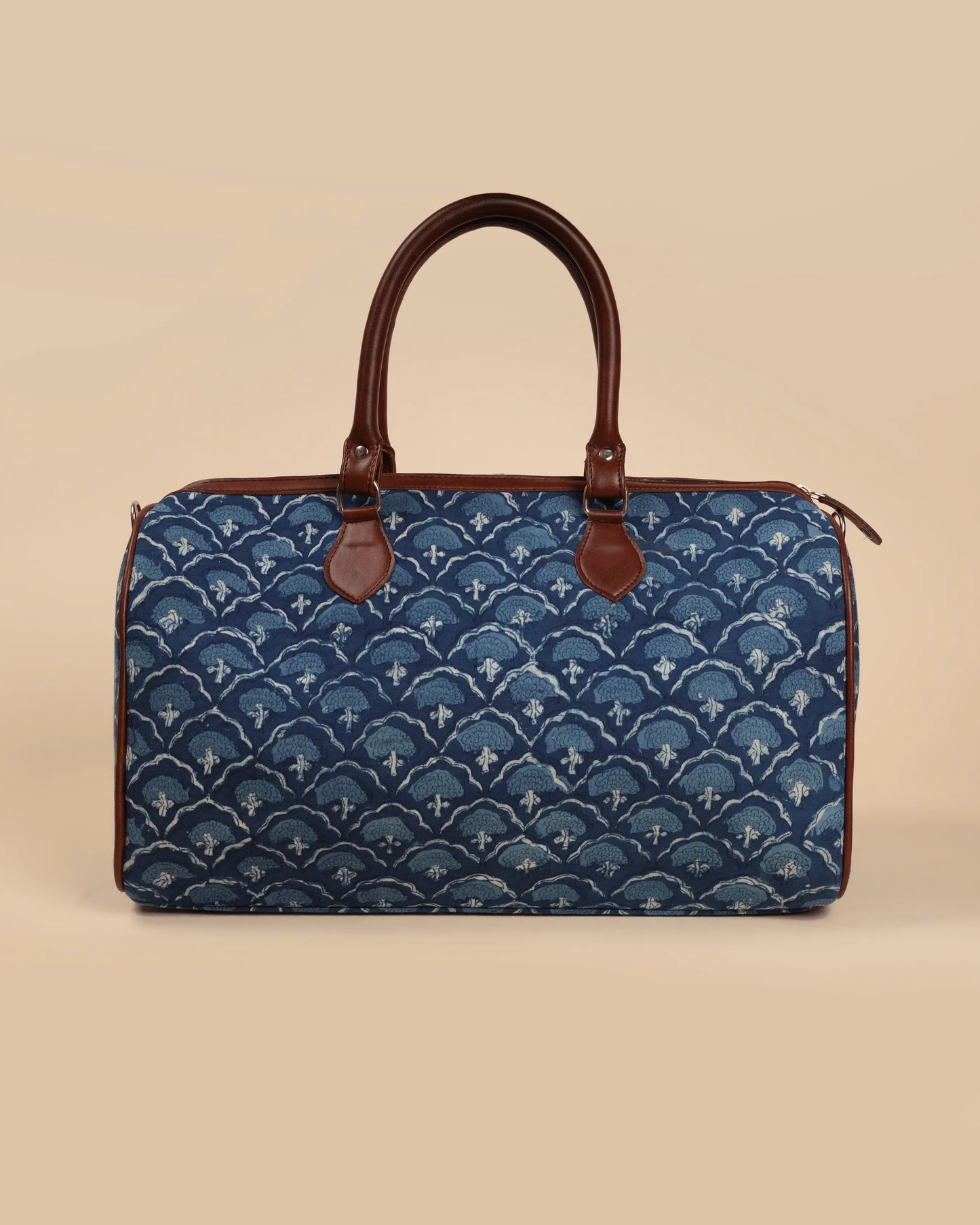 Coral Current Handblock Duffle Bag My Store