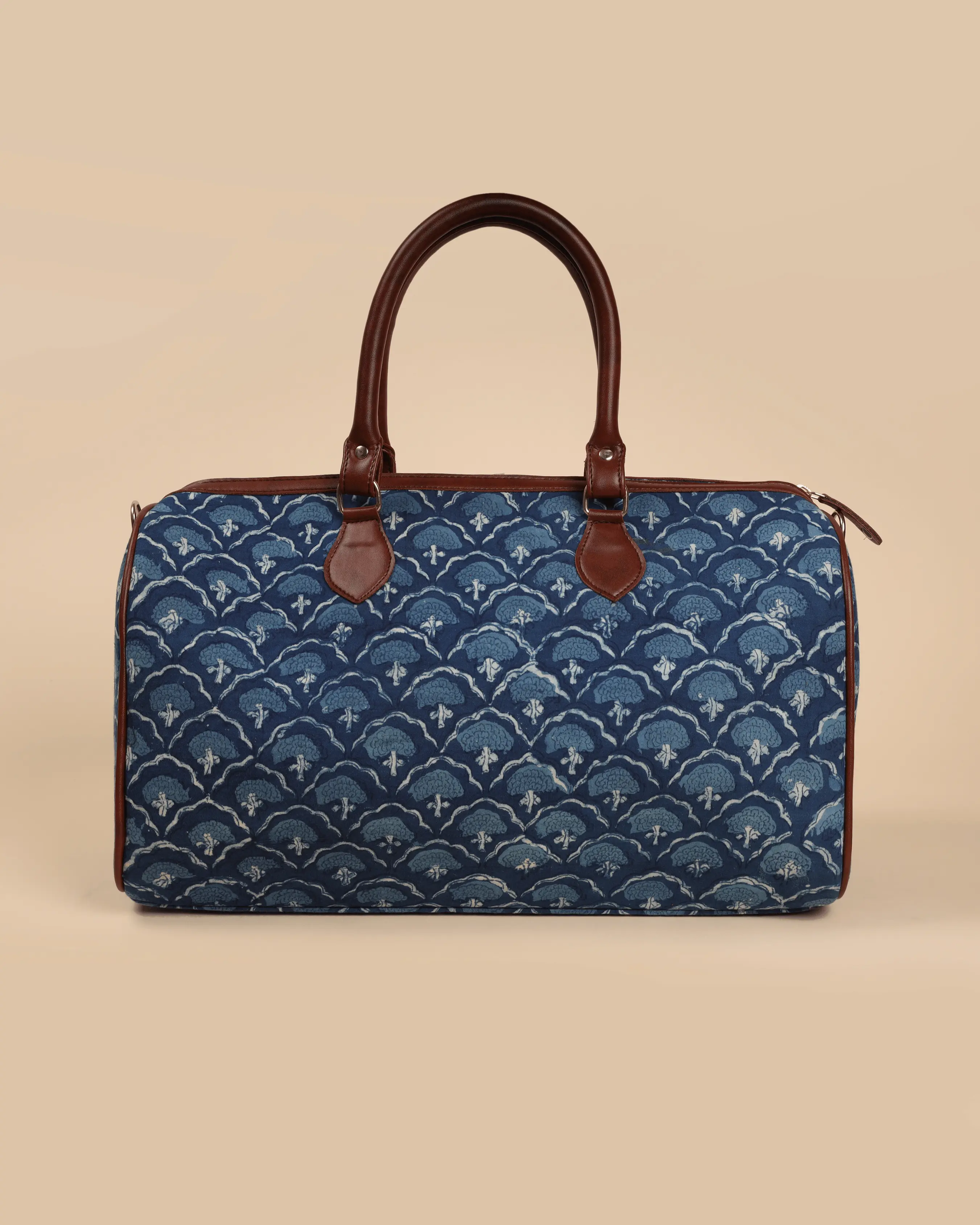 Coral Current Handblock Duffle Bag My Store