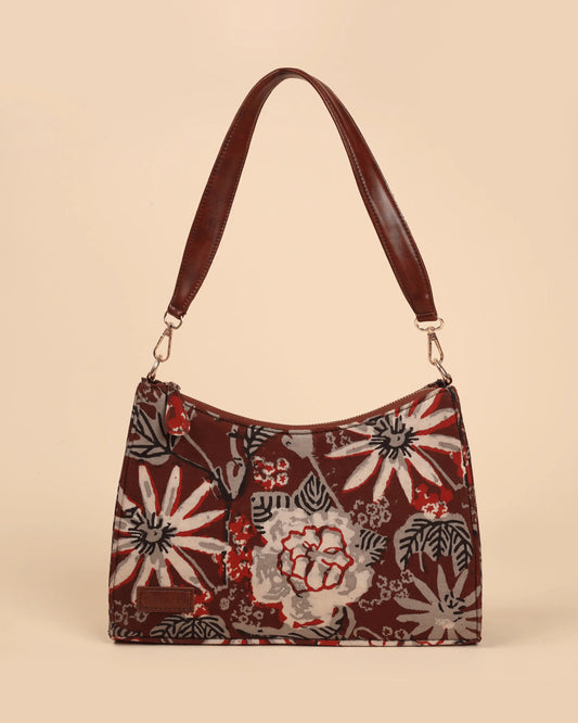 Caramel Couture Handblock Baguette Bag My Store