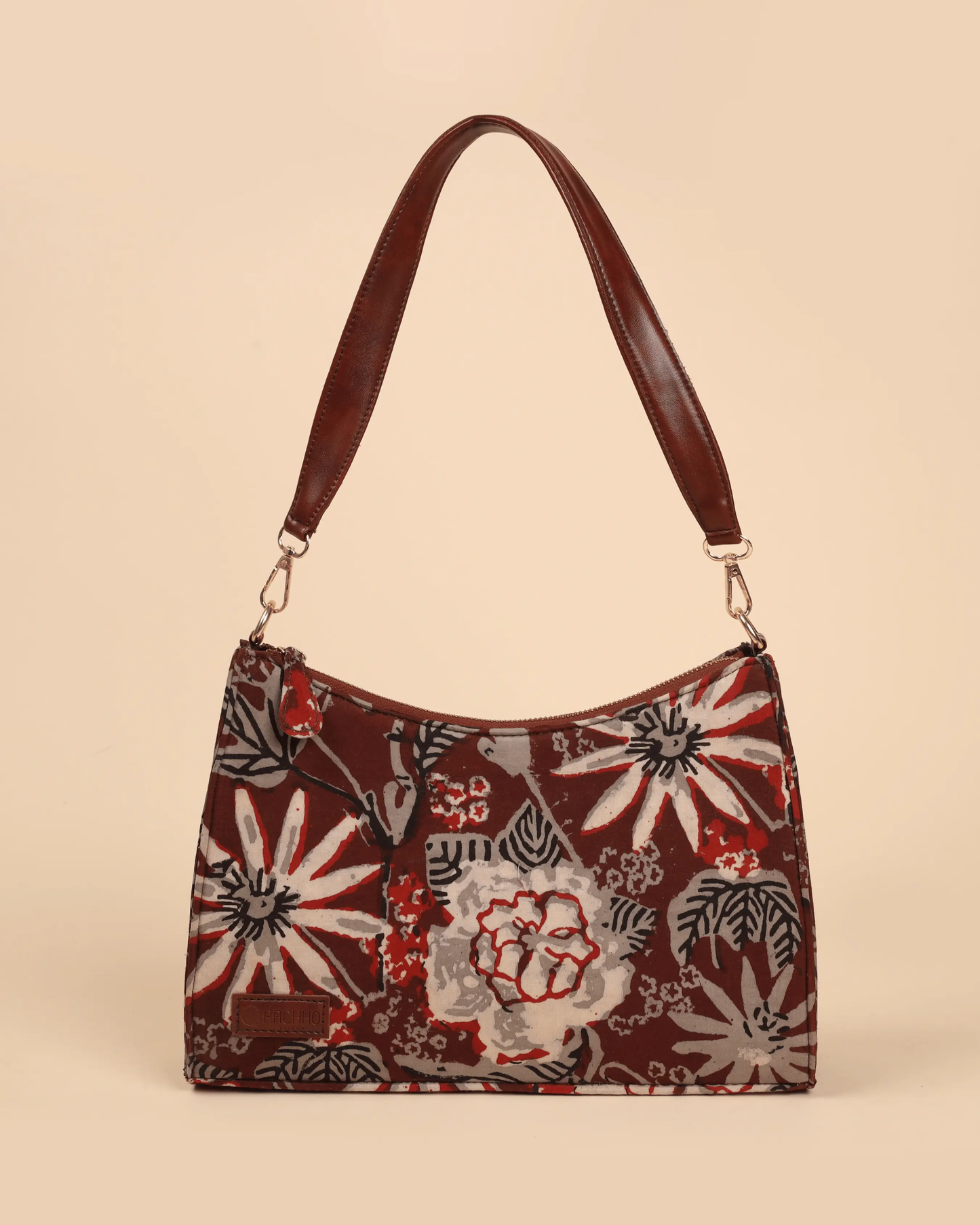 Caramel Couture Handblock Baguette Bag My Store