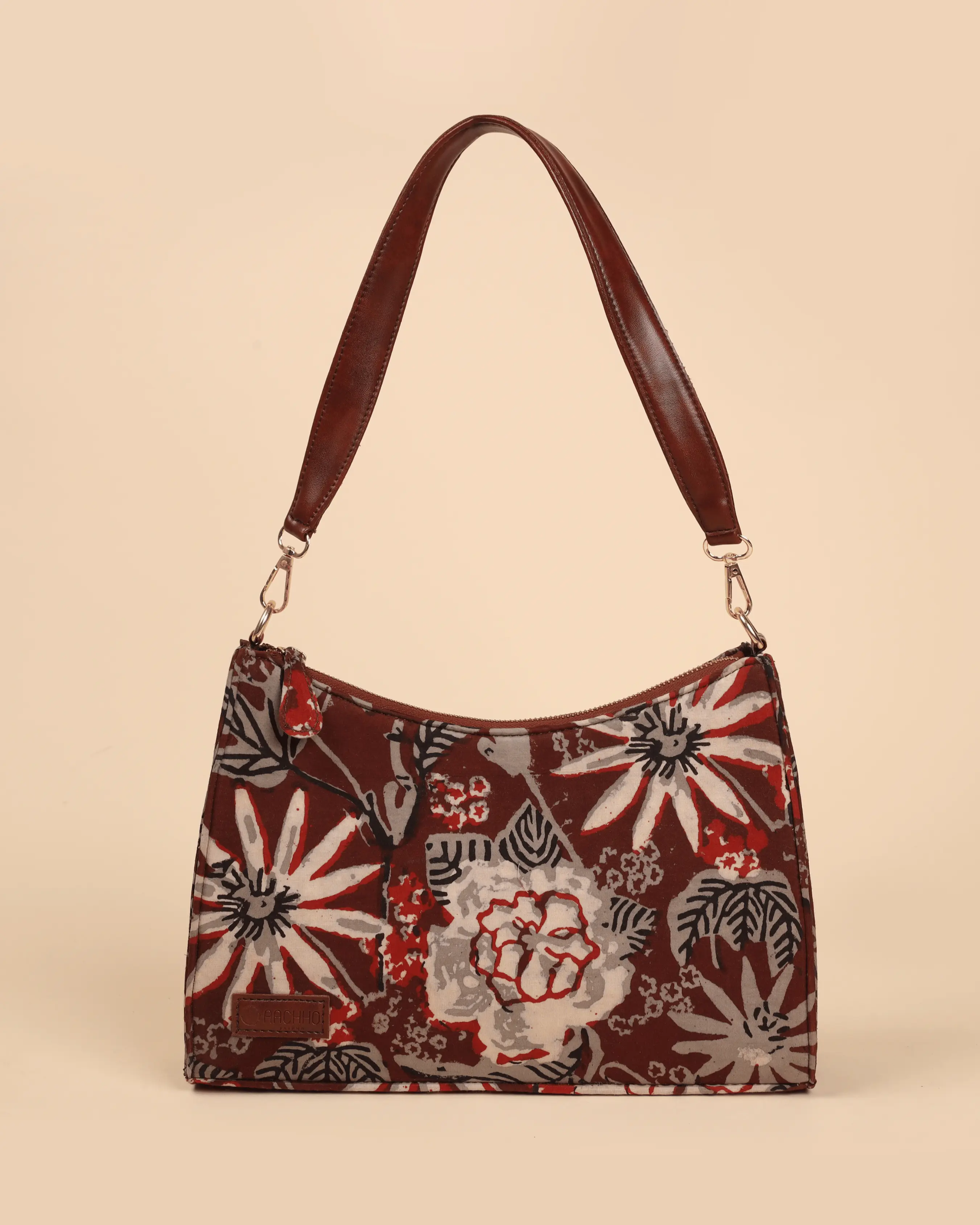 Caramel Couture Handblock Baguette Bag My Store