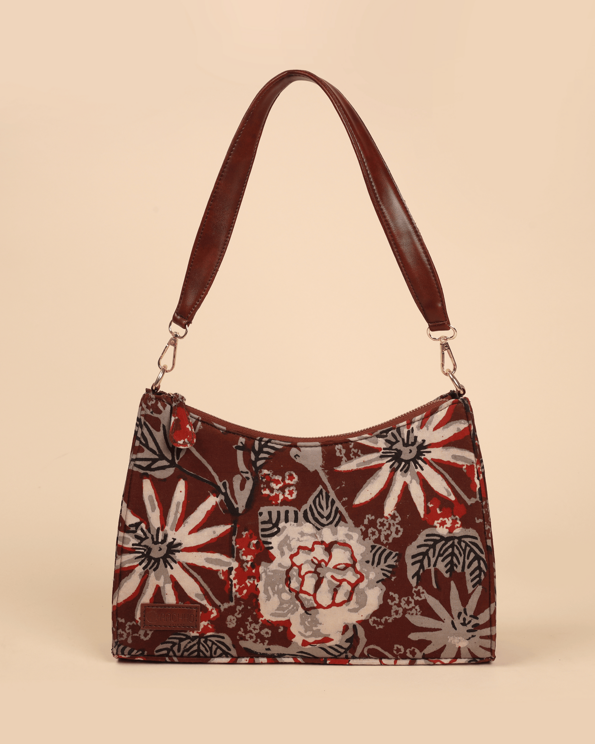 Caramel Couture Handblock Baguette Bag My Store