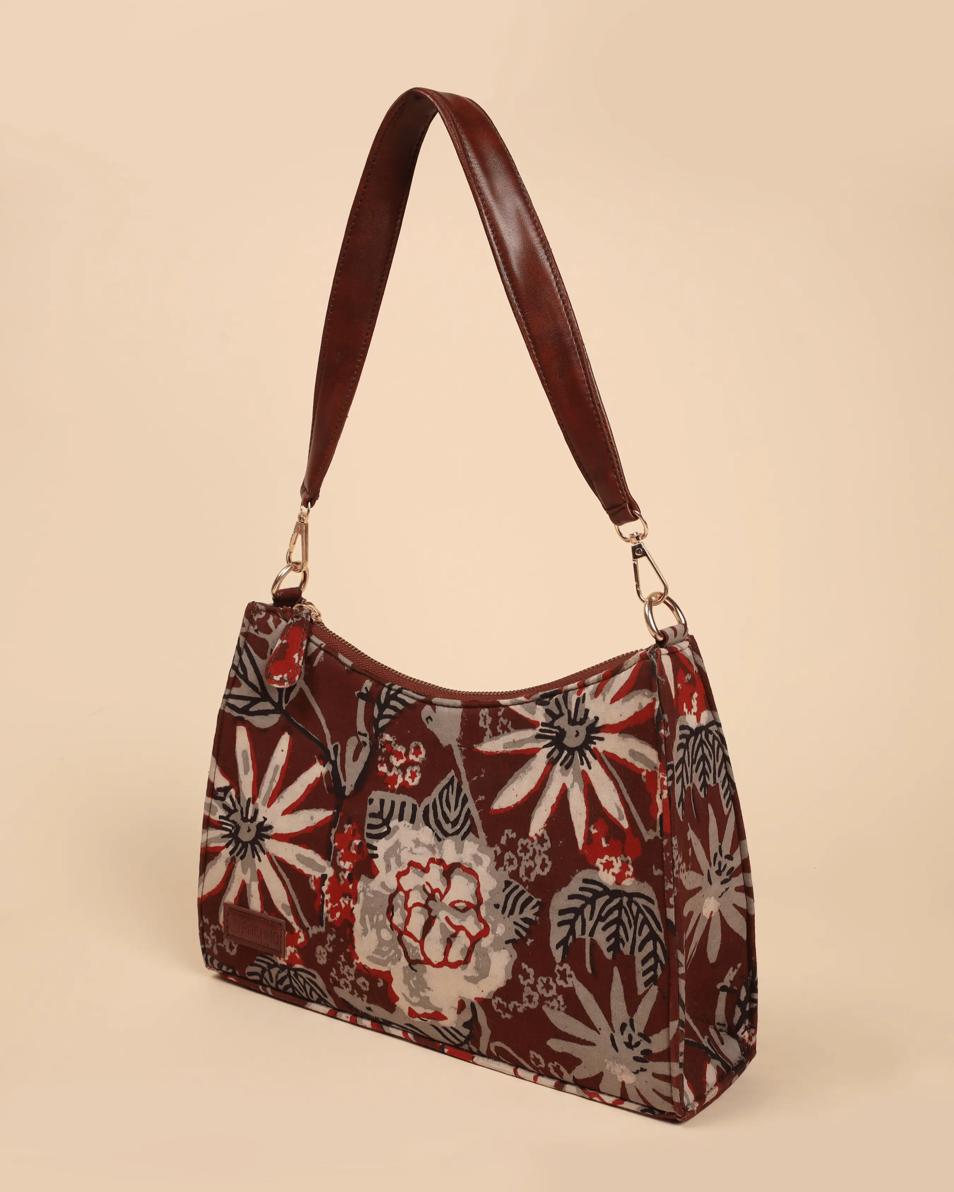 Caramel Couture Handblock Baguette Bag My Store