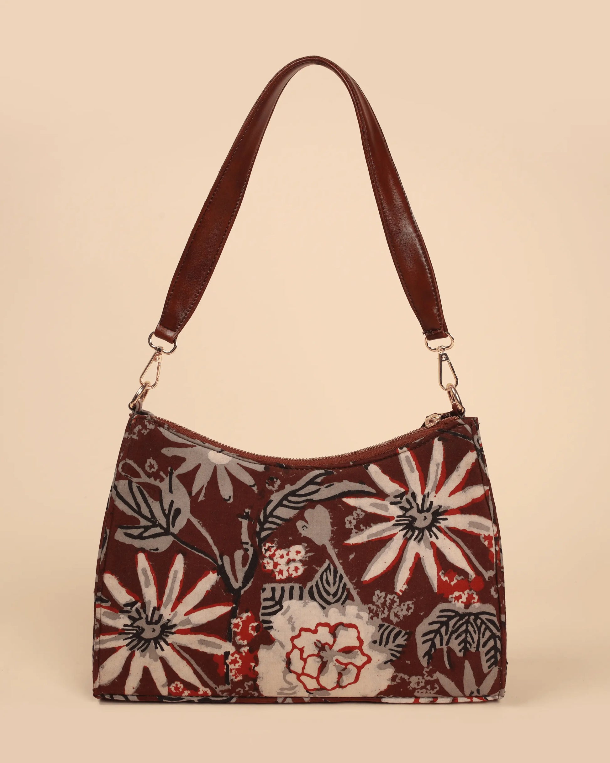 Caramel Couture Handblock Baguette Bag My Store