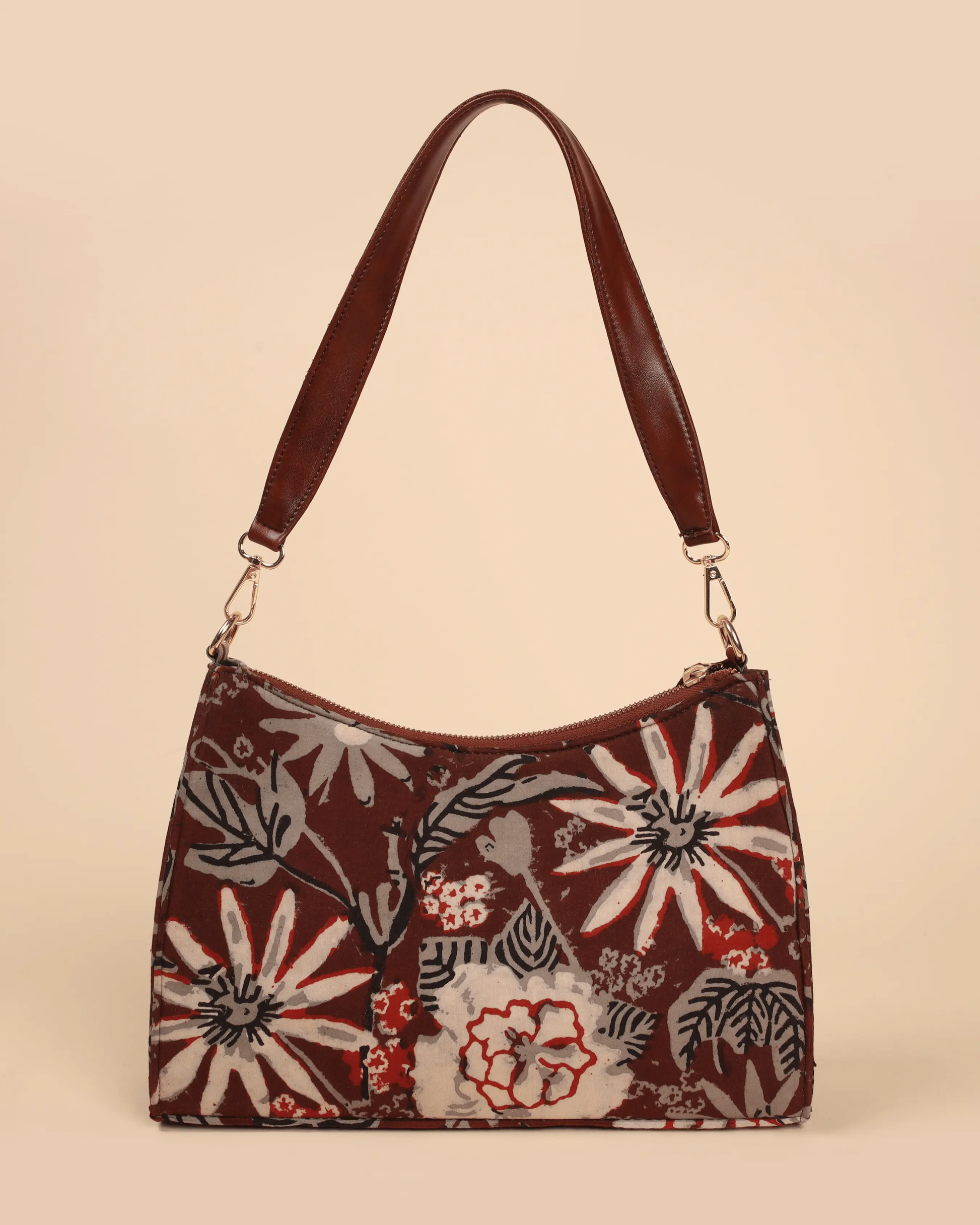 Caramel Couture Handblock Baguette Bag My Store