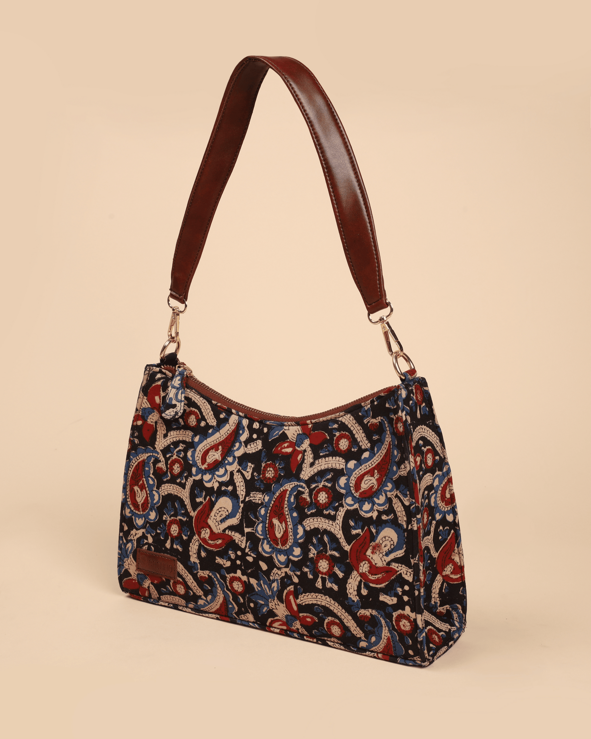 Reva Honey Handblock Baguette Bag My Store